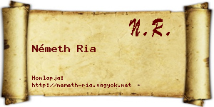 Németh Ria névjegykártya